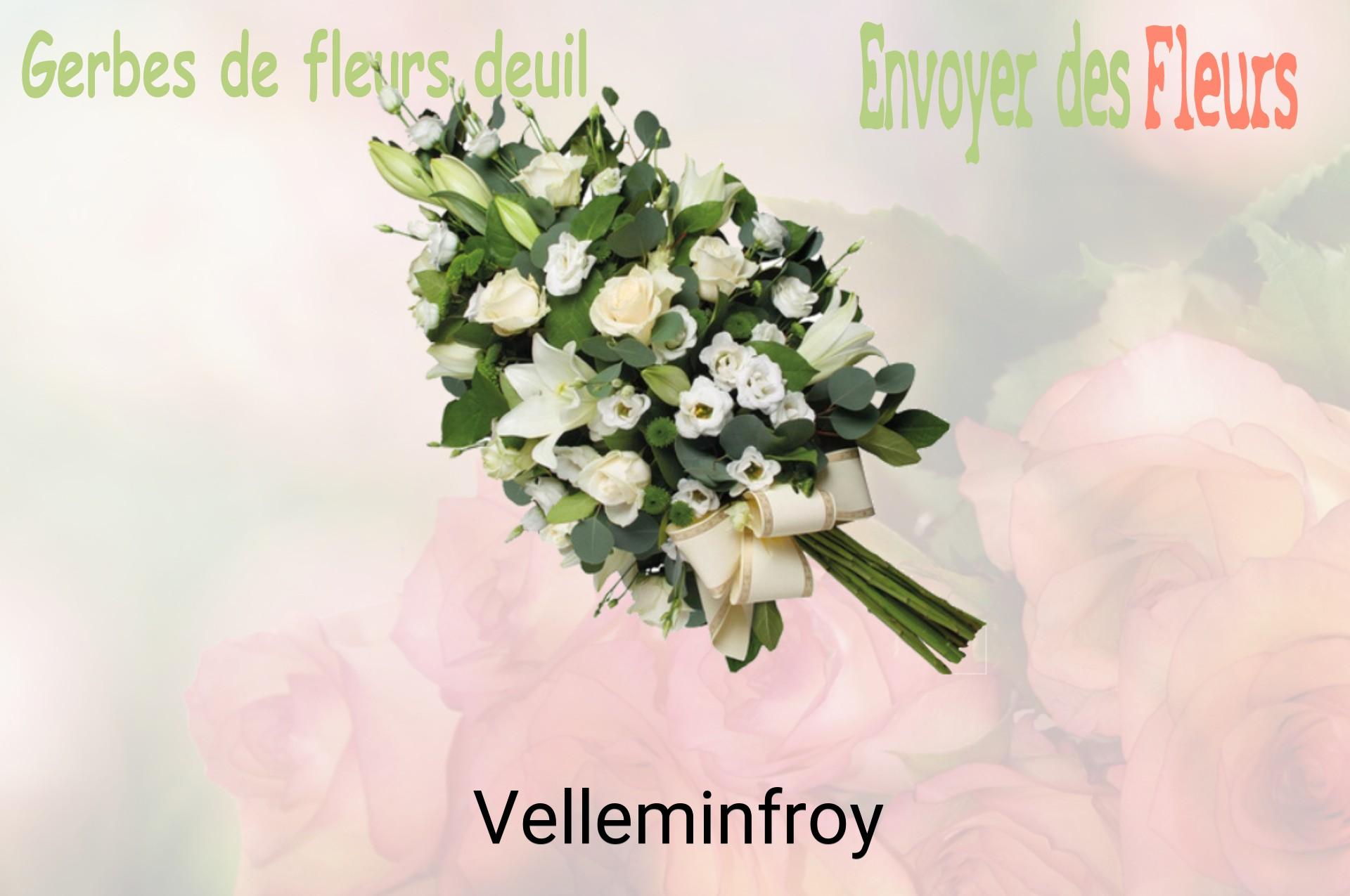 Gerbe de fleurs de deuil livrée à Velleminfroy